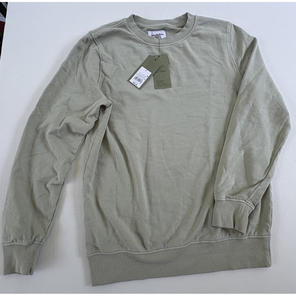 Goodfellow Men's Sage Cotton Knit Crew Neck Long Sleeve Sweatshirt S NWT